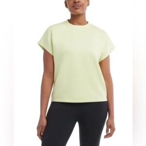 Danskin Ladies' Scuba Ribbed Tee Luminary Green Size XL Cropped